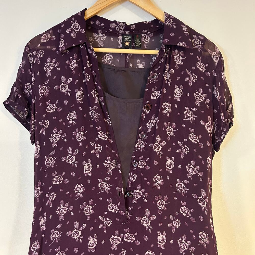 Vintage American Eagle Outfitters Sz 4 Y2K 90’s Maxi Floral Dress ASO Friends